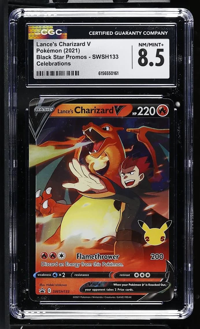 Lance's Charizard V, Black Star Promos - Sword & Shield, CGC 8.5