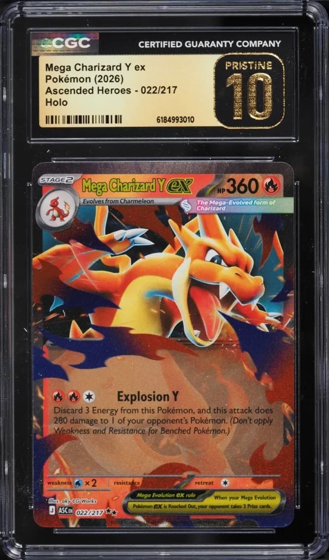Mega Charizard Y ex, Ascended Heroes, CGC 10