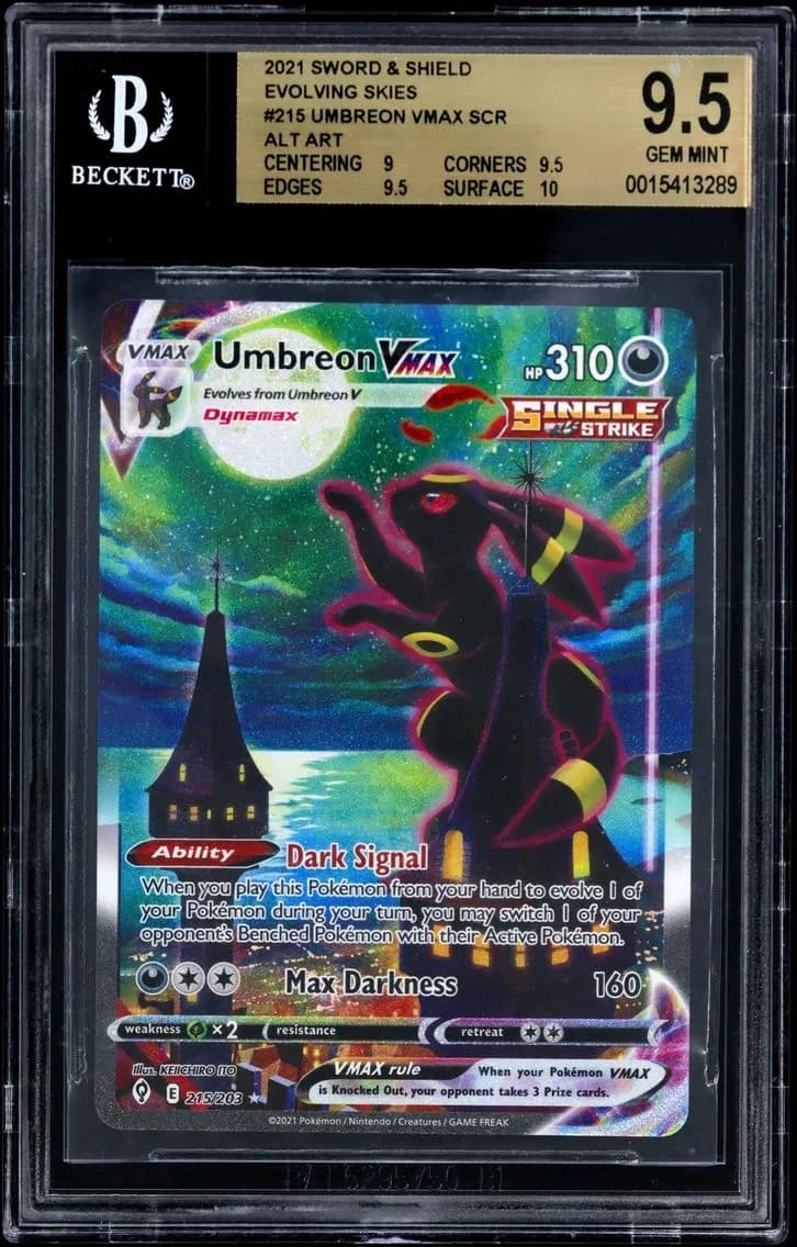 Umbreon VMAX ALT ART SEC, TCG Sword & Shield Evolving Skies, BGS 