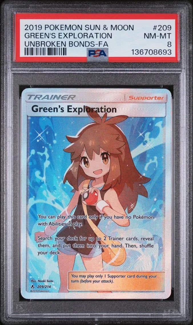Green's Exploration, Sun & Moon Unbroken Bonds, PSA 8