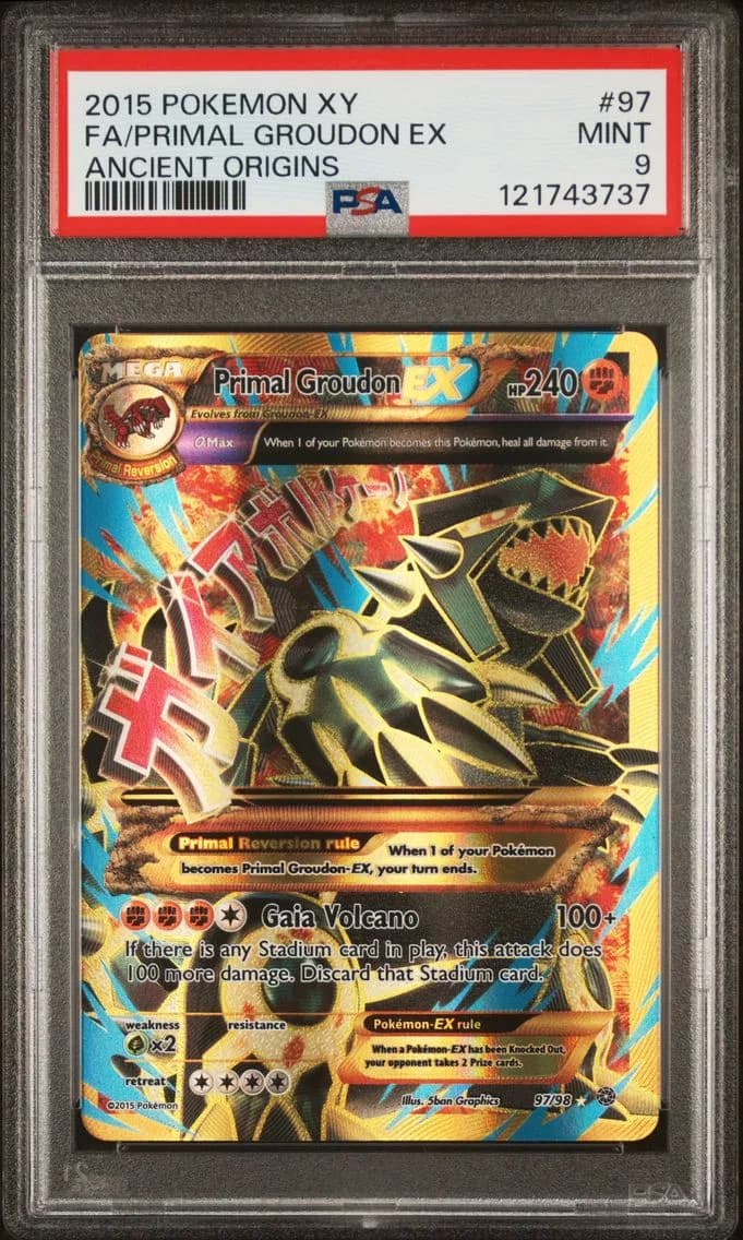 Primal Groudon EX, XY Ancient Origins, PSA 9