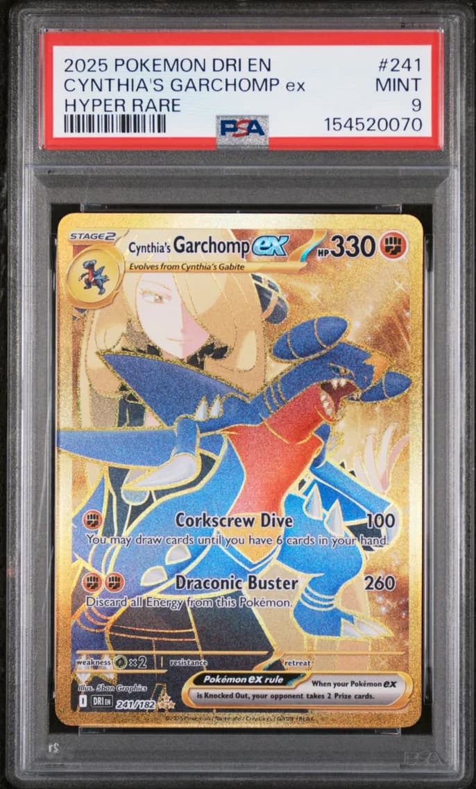 Cynthia's Garchomp EX, Destined Rivals, PSA 9