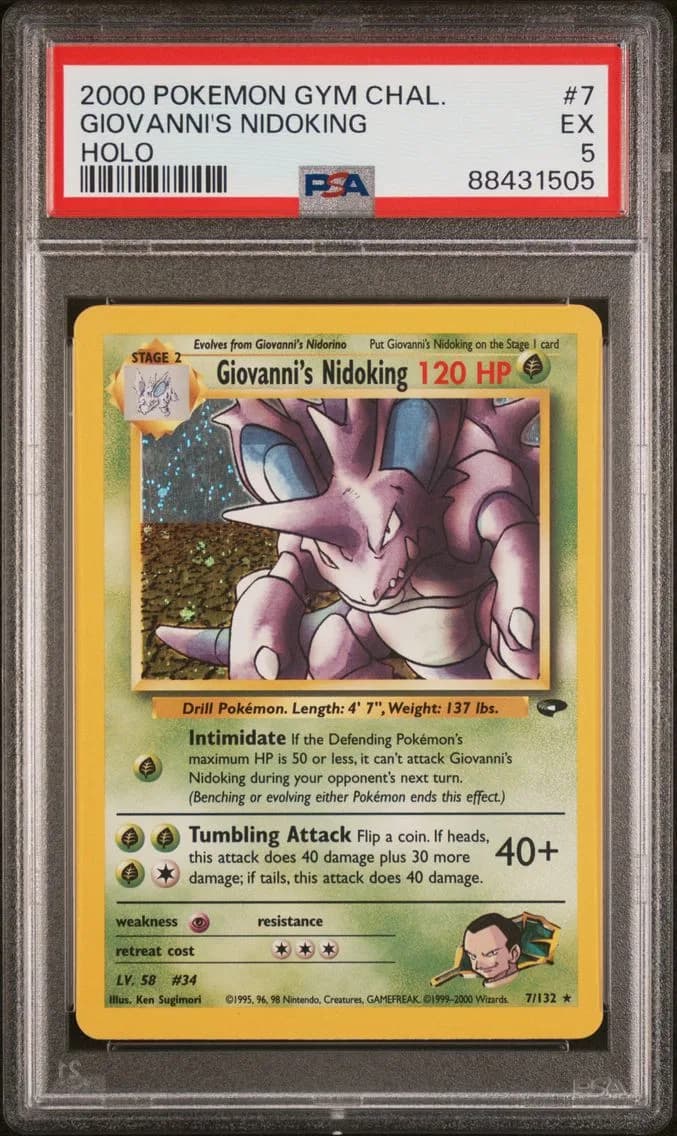 Giovanni's Nidoking, Gym Challenge, PSA 5