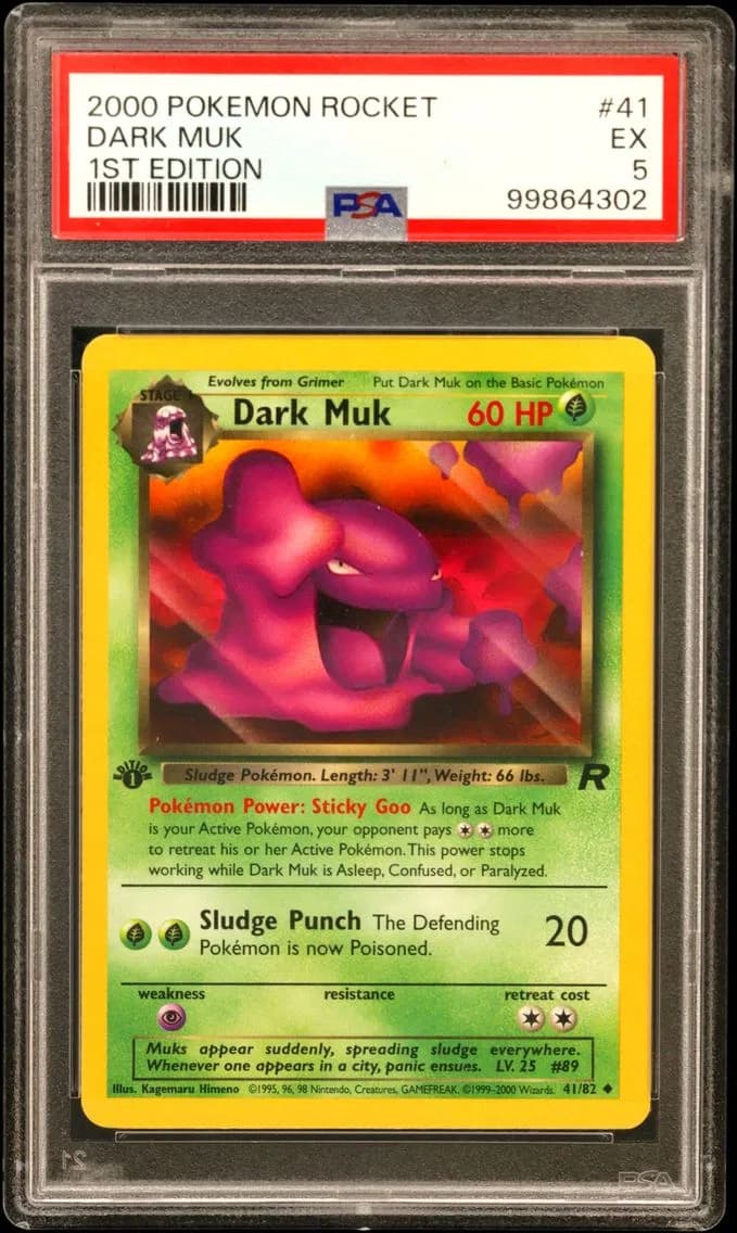 Dark Muk 1st Edition, Rocket, PSA 5