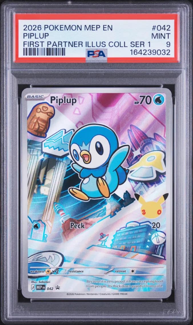 Piplup, Me Black Star Promo, PSA 9