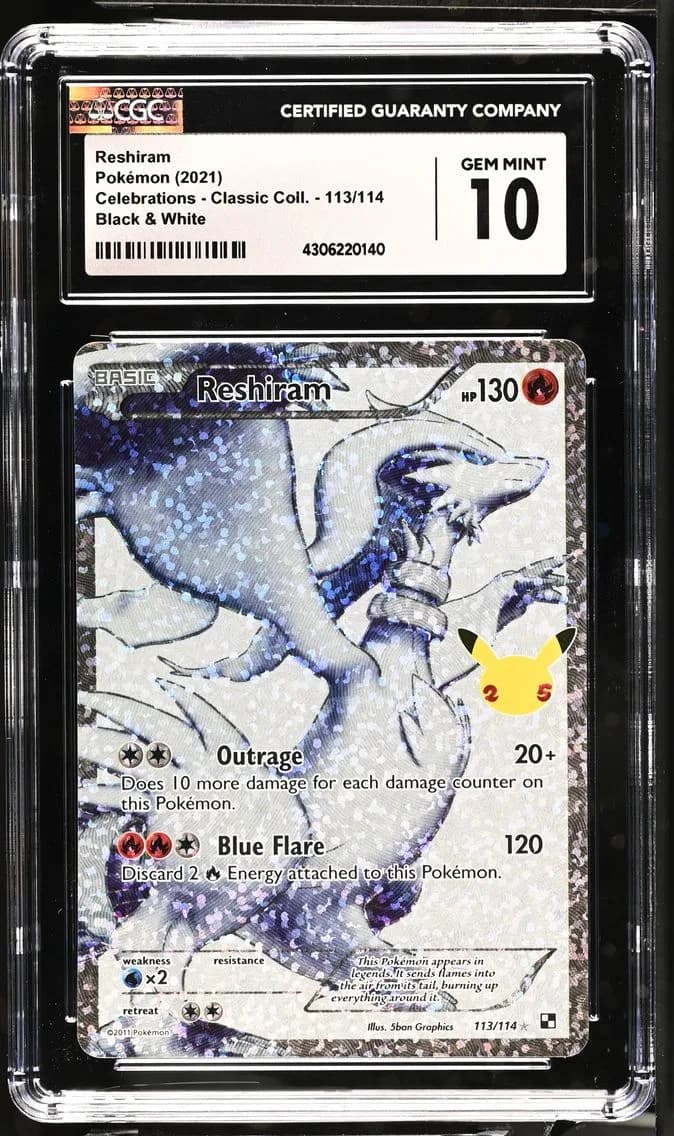 Reshiram, Celebrations - Classic Collection, CGC 10