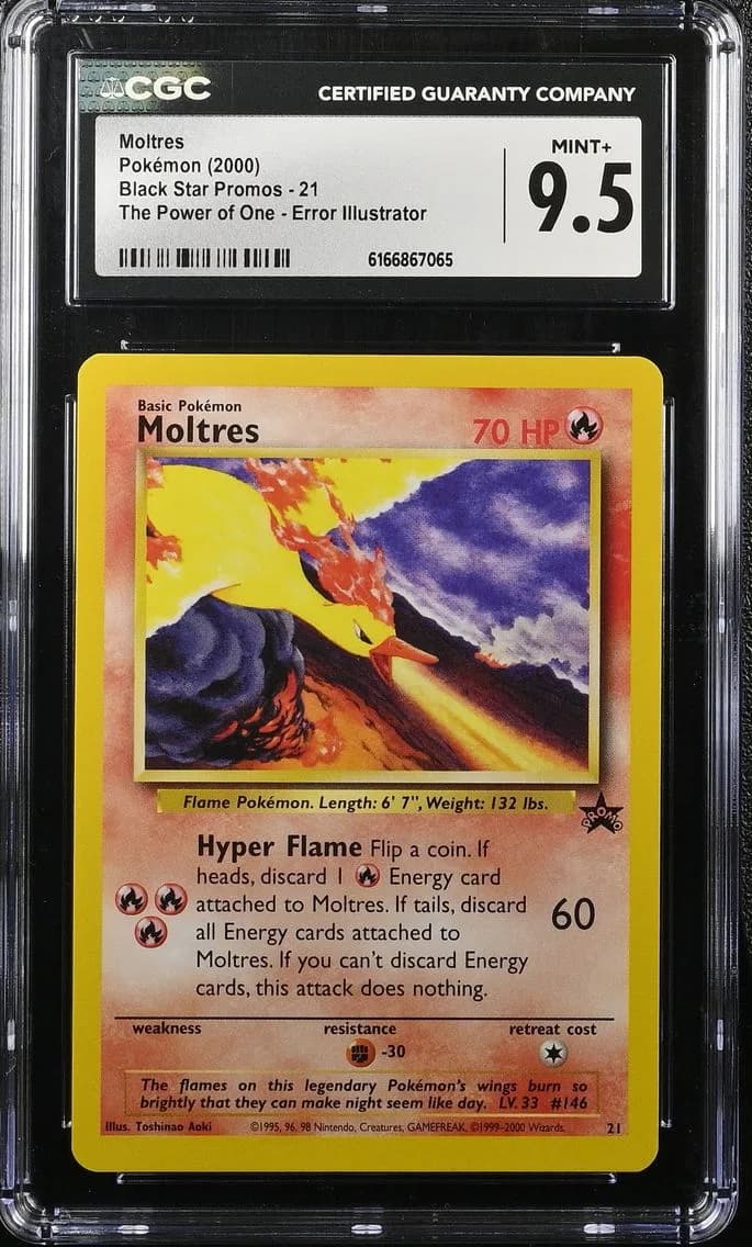 Moltres, Black Star Promos - WotC, CGC 9.5