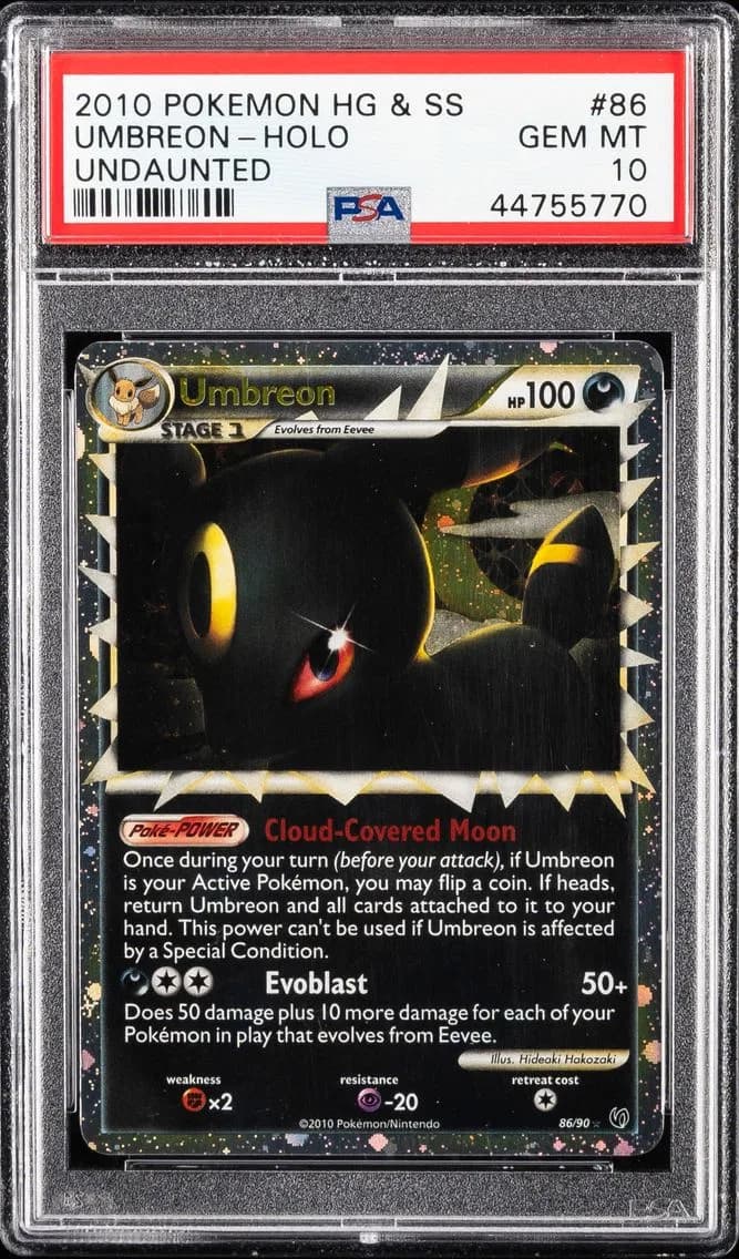 Umbreon-Holo, Heartgold & Soulsilver Undaunted, PSA 10