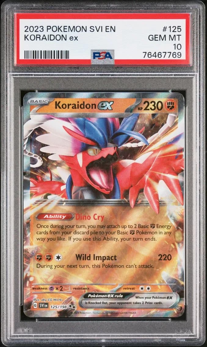 Koraidon EX, Scarlet & Violet, PSA 10