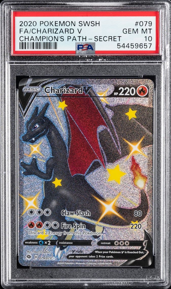 Charizard V, Sword & Shield Champion's Path, PSA 10