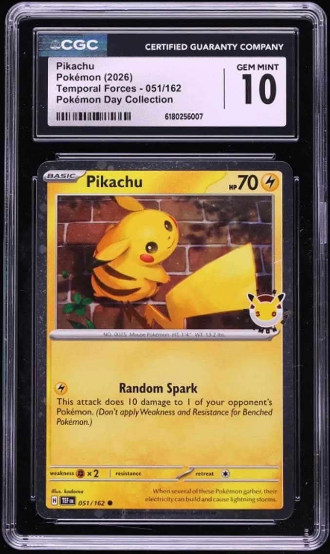 Collection Pikachu, Temporal Forces, CGC 10