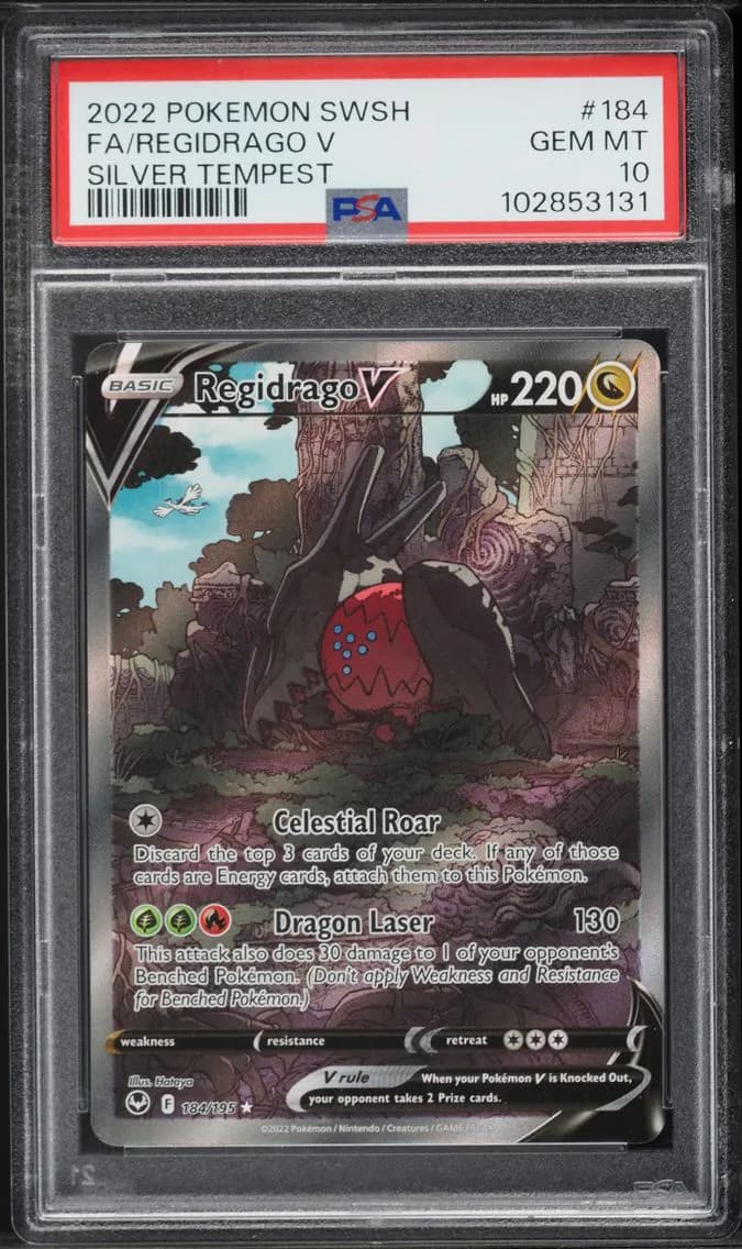 Regidrago V, Sword & Shield Silver Tempest, PSA 10