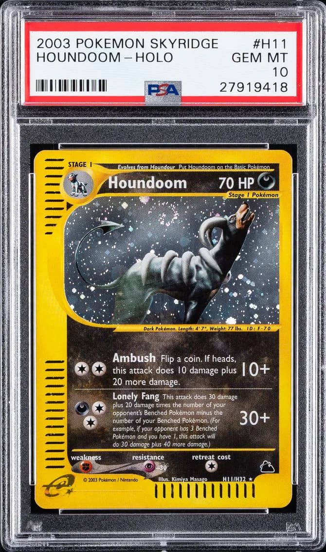 Houndoom-Holo, Skyridge, PSA 10
