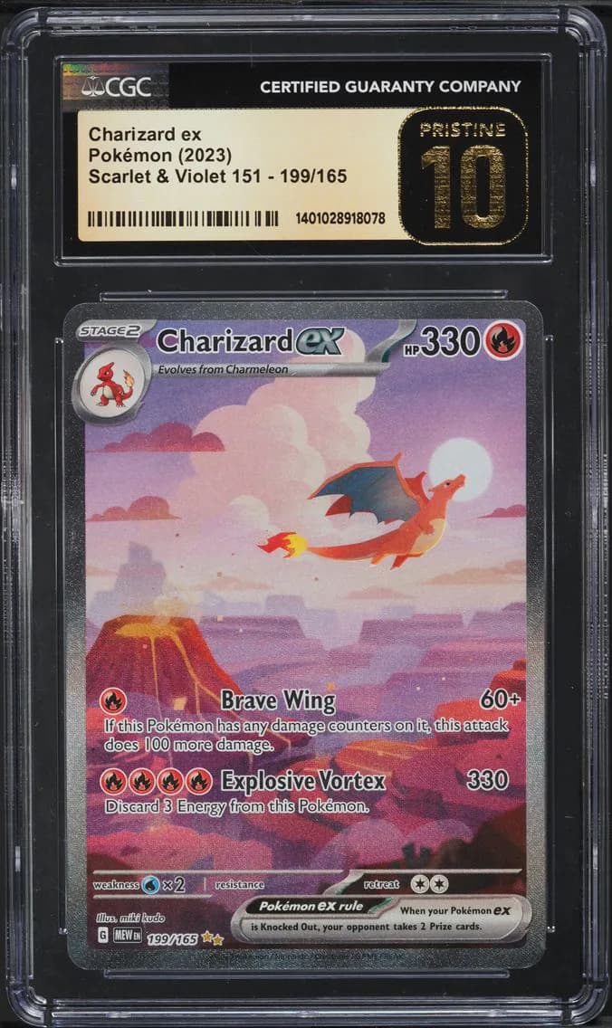 Charizard ex, Scarlet & Violet 151, CGC 10