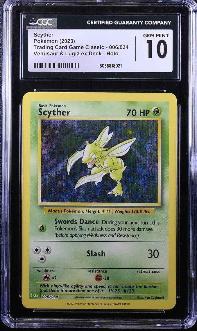 Scyther, Trading Card Game Classic - CLV, CLC, CLB, CGC 10