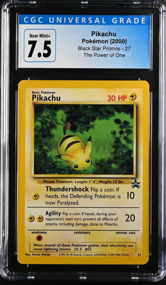 Pikachu, Black Star Promos - WotC, CGC 7.5