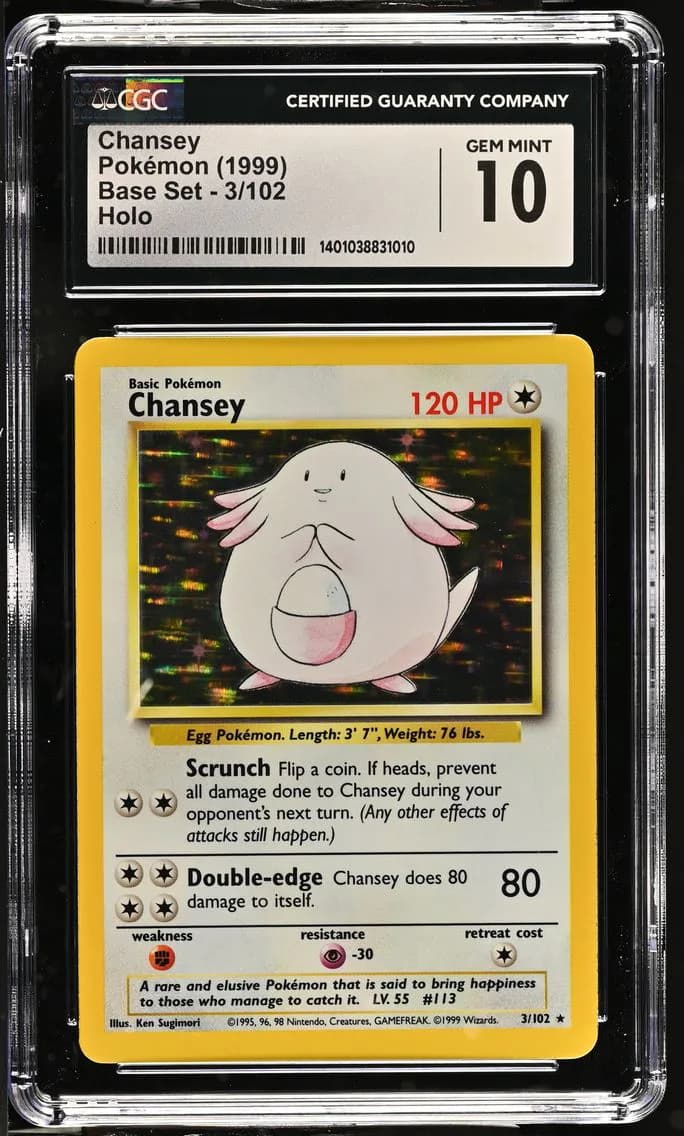 Chansey, Base Set - Unlimited, CGC 10