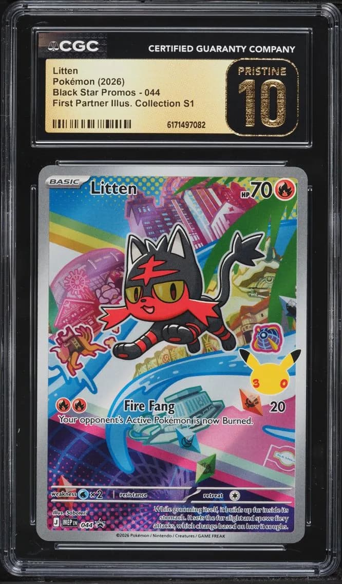 Litten, Black Star Promos - Mega Evolution MEP EN, CGC 10