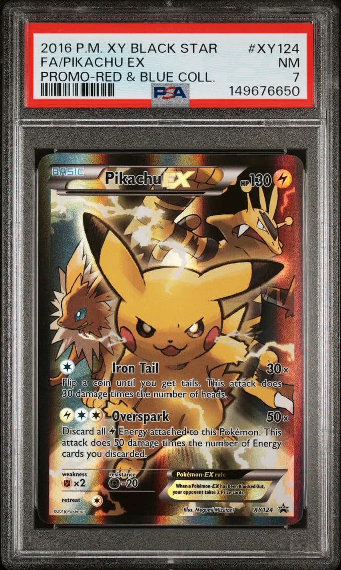 Pikachu EX, XY Black Star Promo, PSA 7