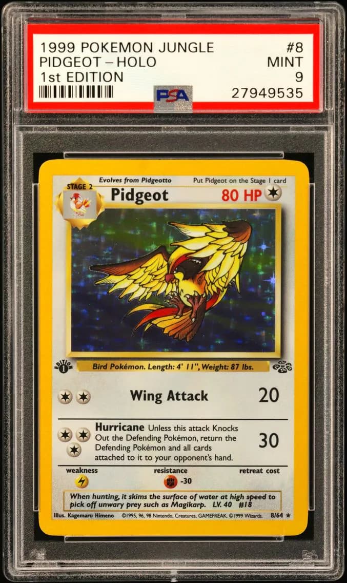 Pidgeot-Holo 1st Edition, Jungle, PSA 9