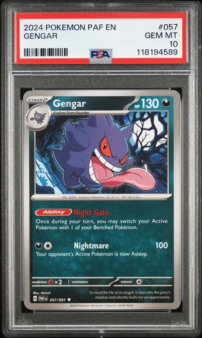 Gengar, Paldean Fates, PSA 10