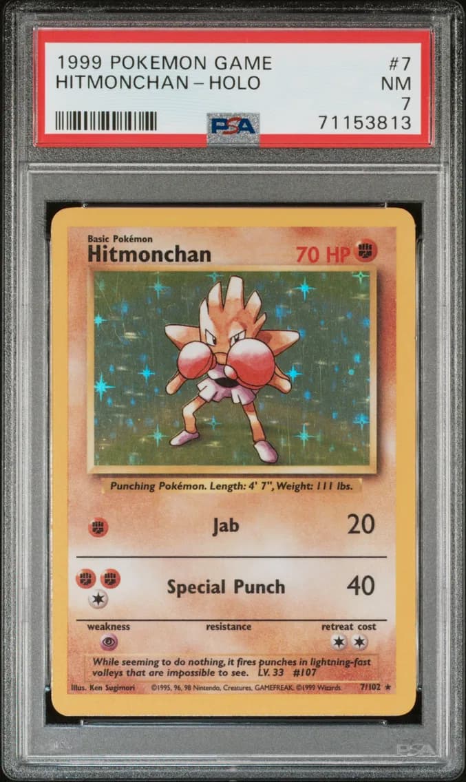 Hitmonchan-Holo, Game, PSA 7