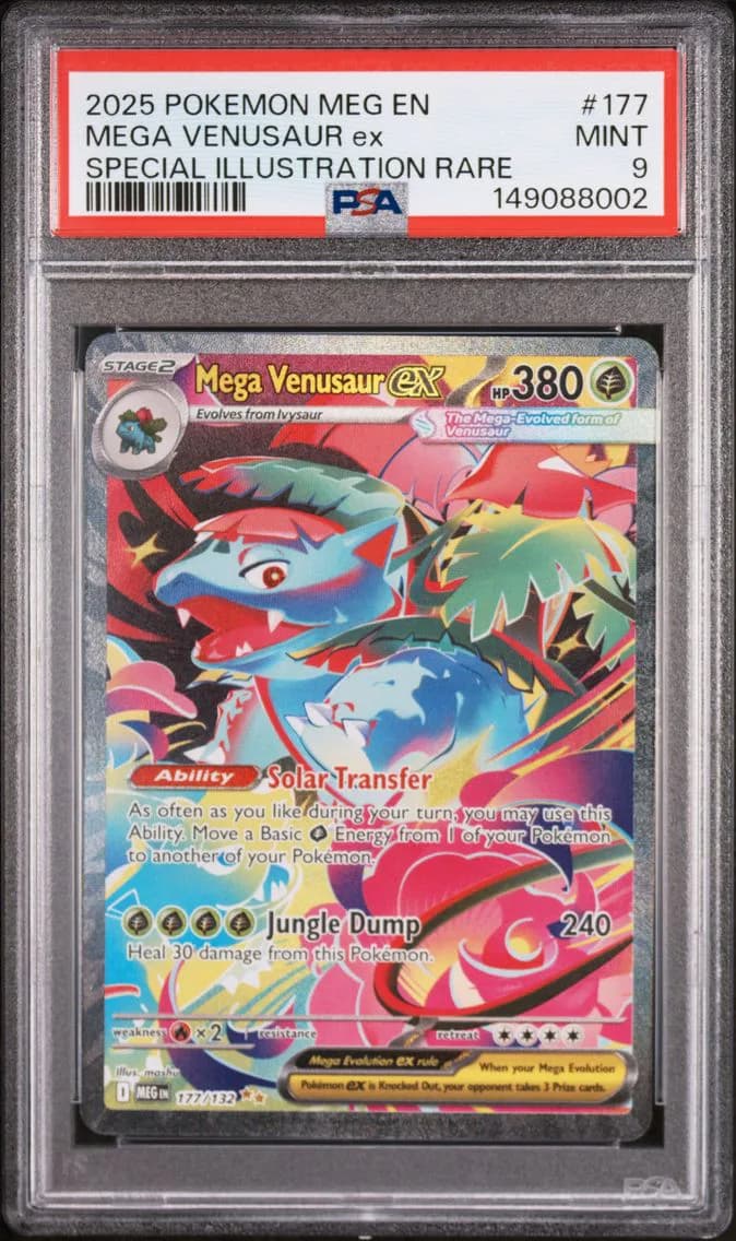 Mega Venusaur EX, Mega Evolution, PSA 9