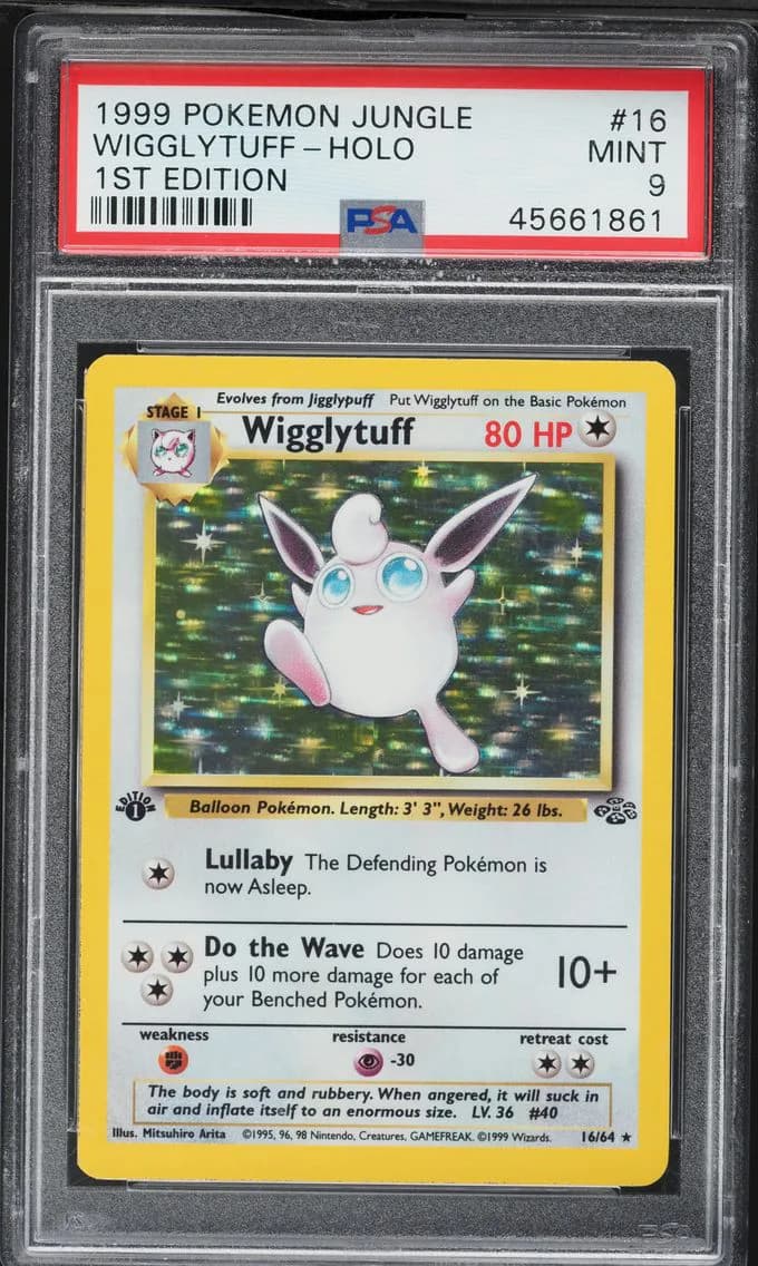 Wigglytuff-Holo 1st Edition, Jungle, PSA 9