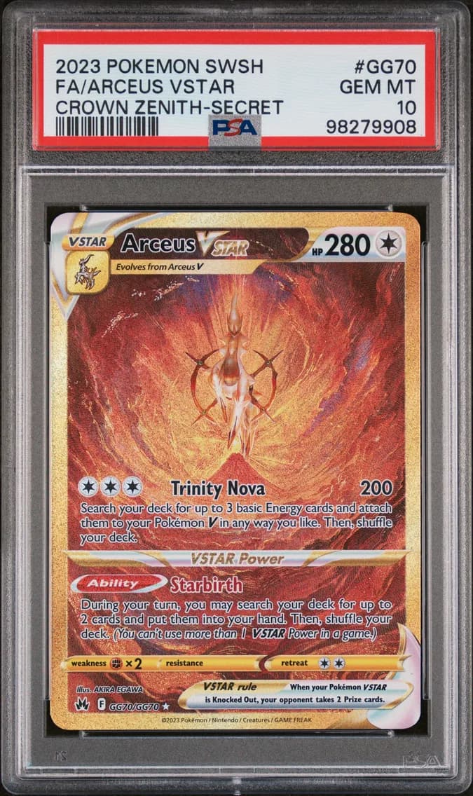 Arceus VSTAR, Sword and Shield Crown Zenith, PSA 10