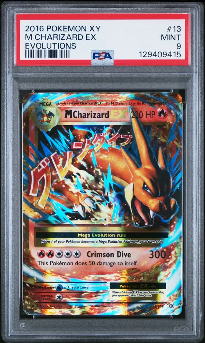 M Charizard EX, XY Evolutions, PSA 9