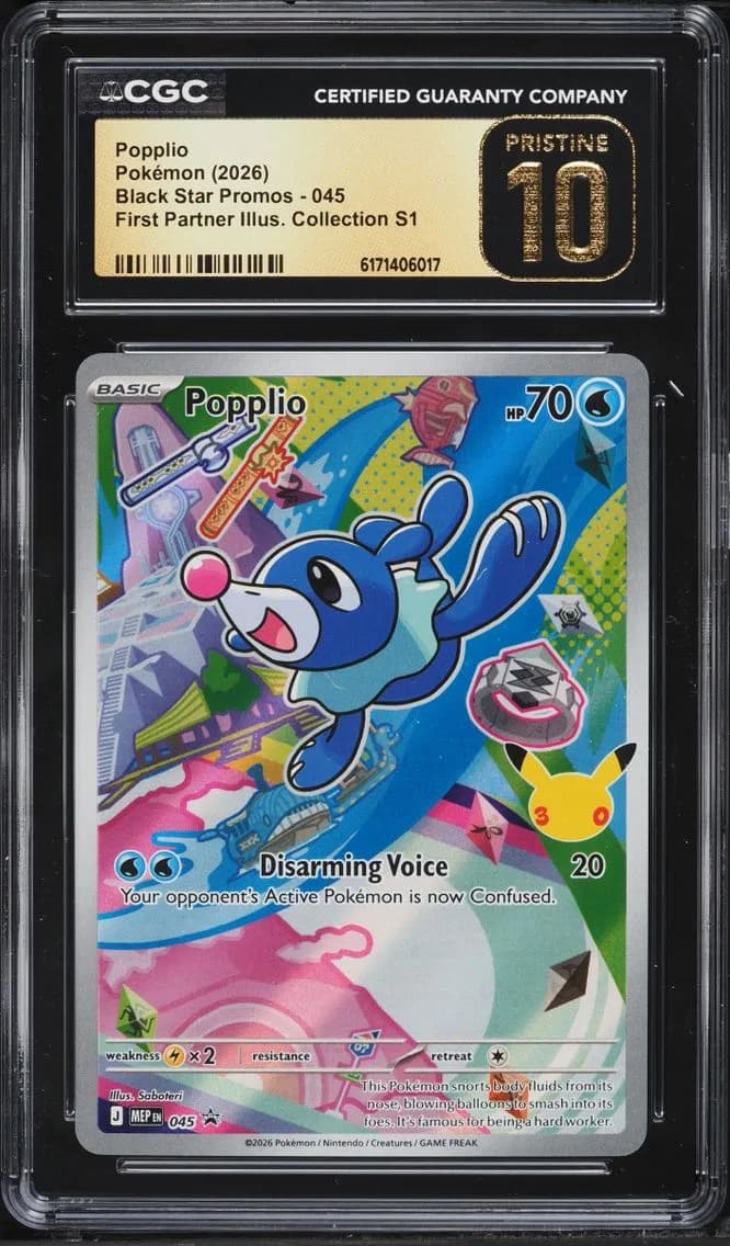 Popplio, Black Star Promos - Mega Evolution MEP EN, CGC 10