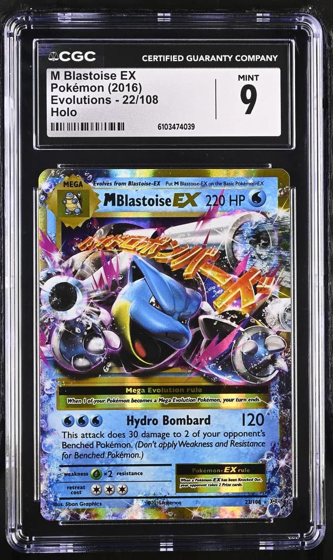 M Blastoise EX, Evolutions, CGC 9