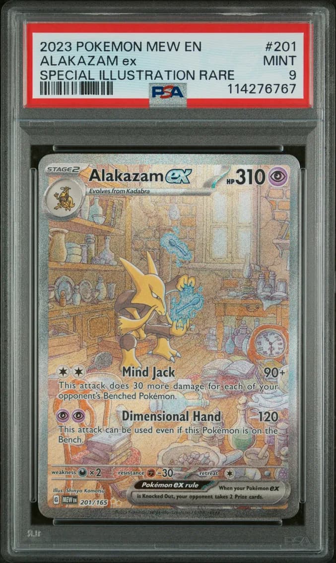 Alakazam EX, 151, PSA 9
