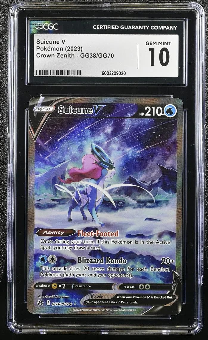 Suicune V, Crown Zenith, CGC 10