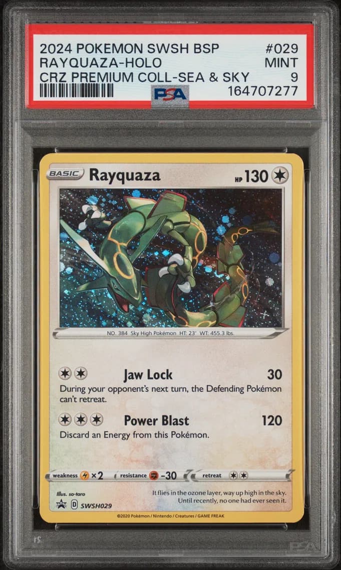 Rayquaza-Holo, Swsh Black Star Promo, PSA 9