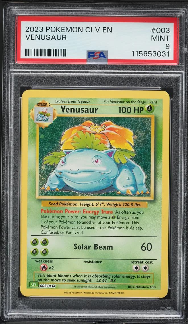 Venusaur, CLV-Trading Card Game Classic Venusaur & Lugia EX Deck, PSA 9