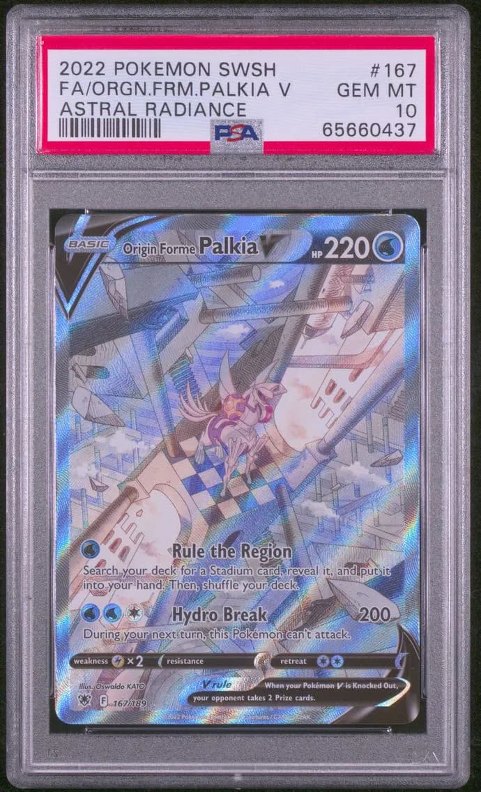 Origin Forme Palkia V, Sword & Shield Astral Radiance, PSA 10