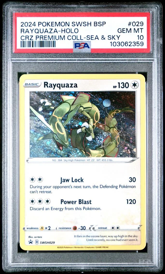 Rayquaza-Holo, Swsh Black Star Promo, PSA 10