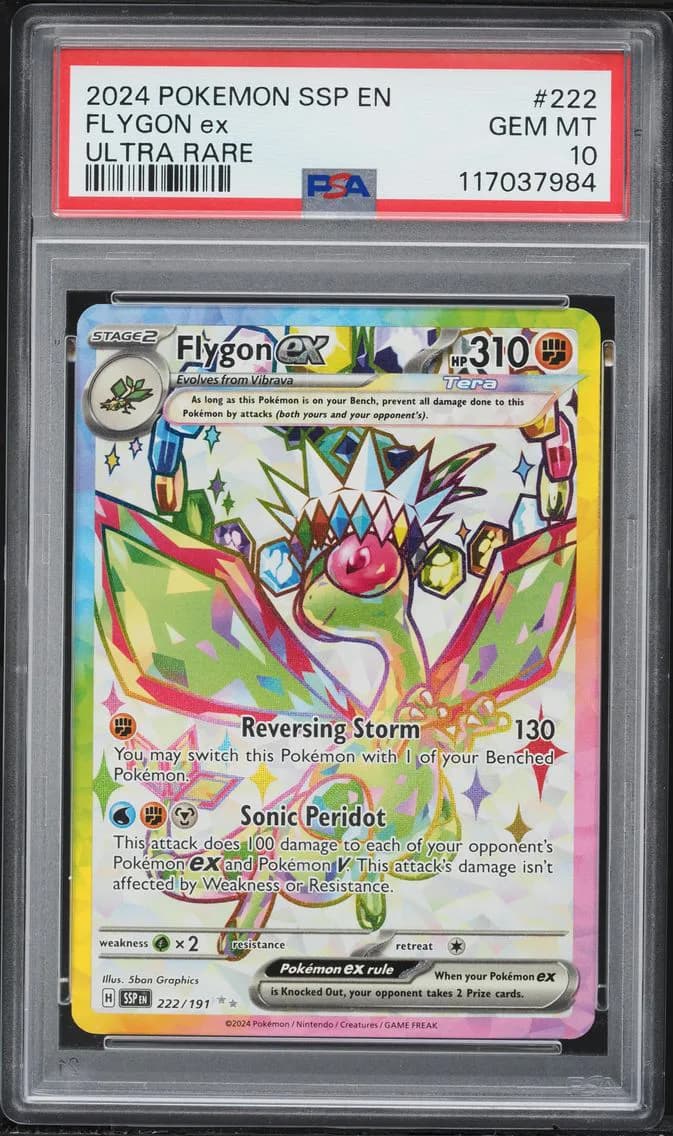 Flygon EX, Surging Sparks, PSA 10