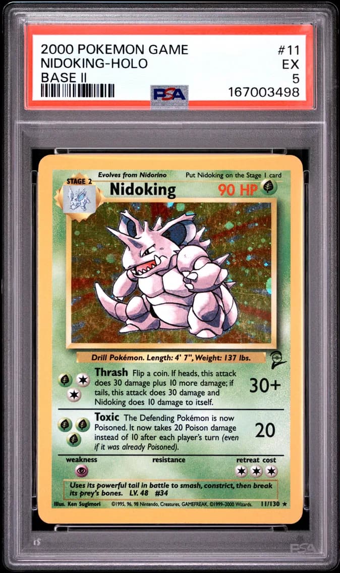 Nidoking-Holo, Game Base II, PSA 5