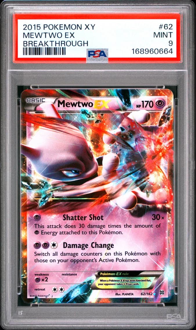 Mewtwo EX, XY Breakthrough, PSA 9
