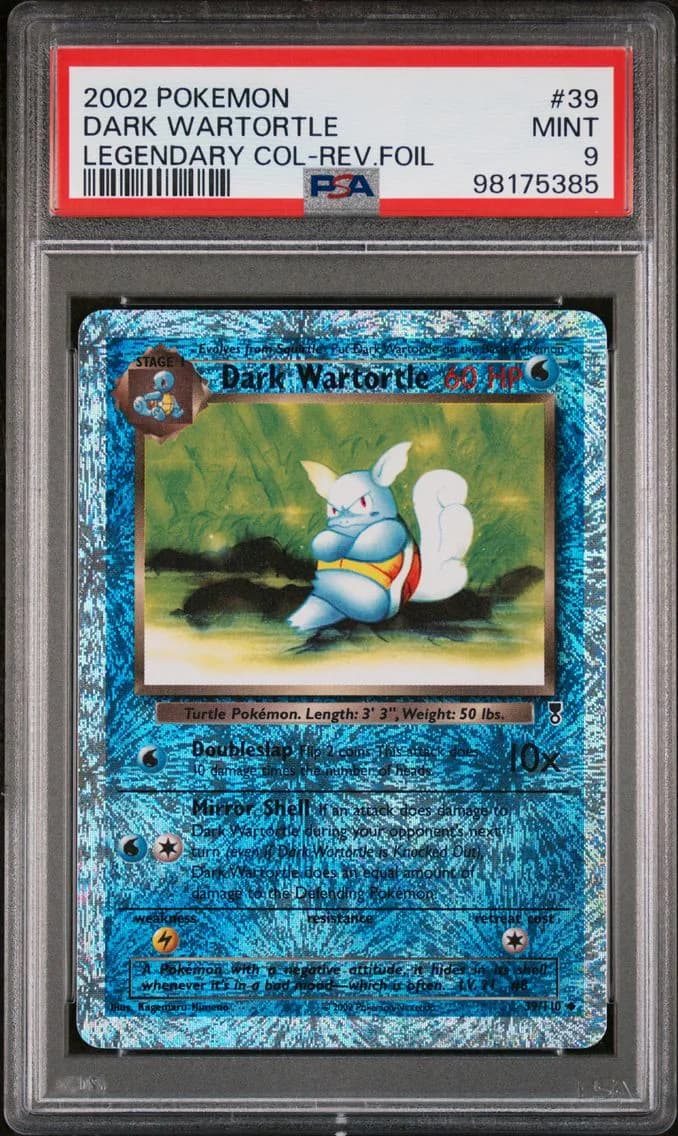 Dark Wartortle-Reverse Foil, Legendary Collection, PSA 9