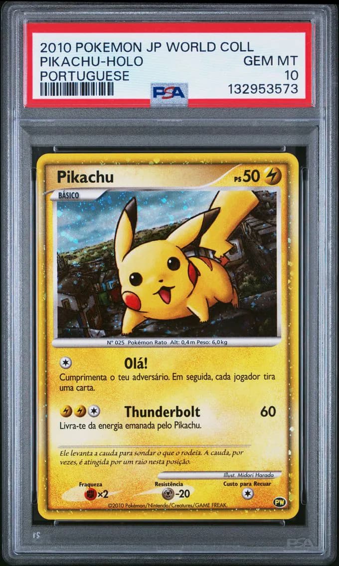 Pikachu-Holo, Japanese World Collection, PSA 10