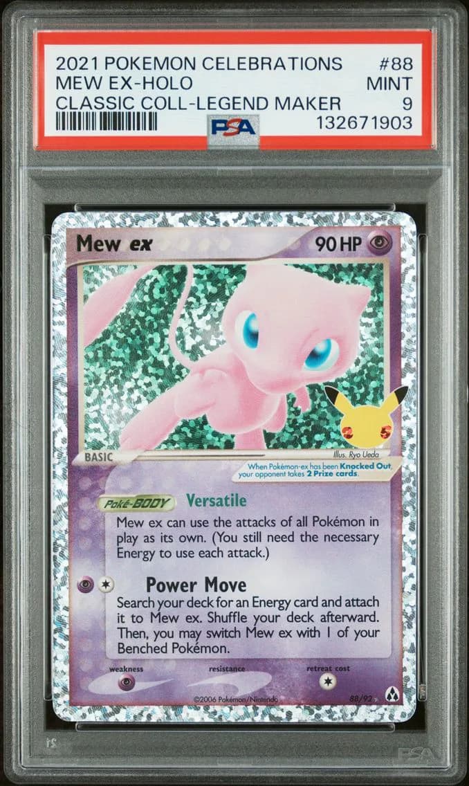 Mew EX-Holo, Celebrations Classic Collection, PSA 9