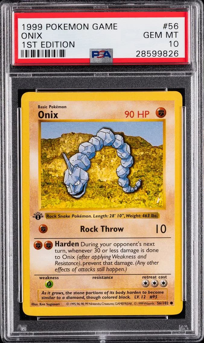 Onix 1st Edition, Game, PSA 10