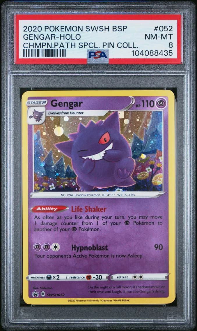 Gengar-Holo, Swsh Black Star Promo, PSA 8