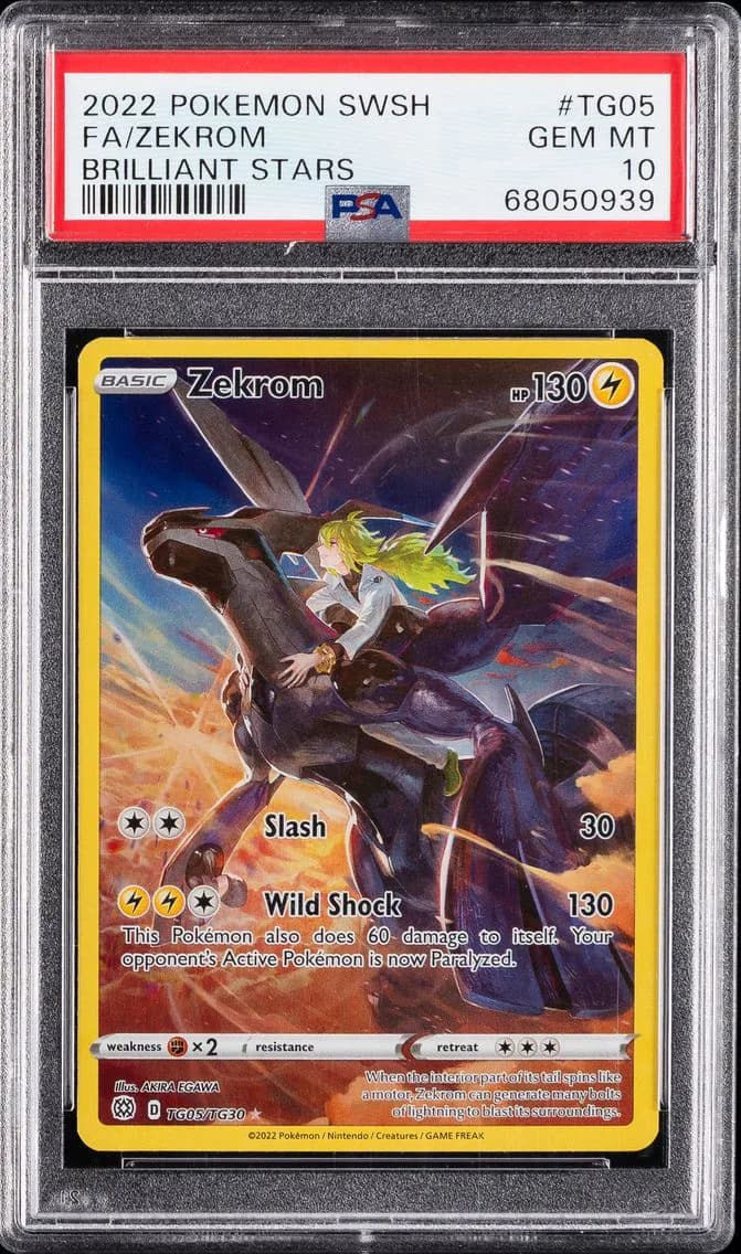 Zekrom, Sword & Shield Brilliant Stars, PSA 10