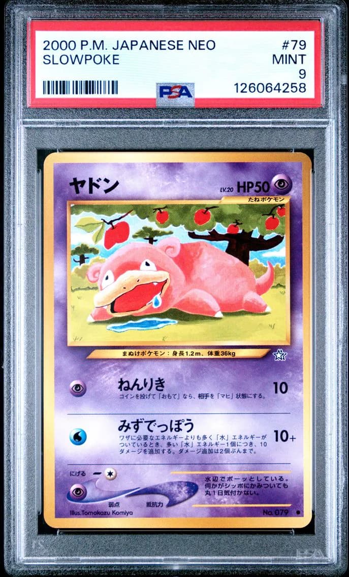 Slowpoke, Japanese Neo, PSA 9