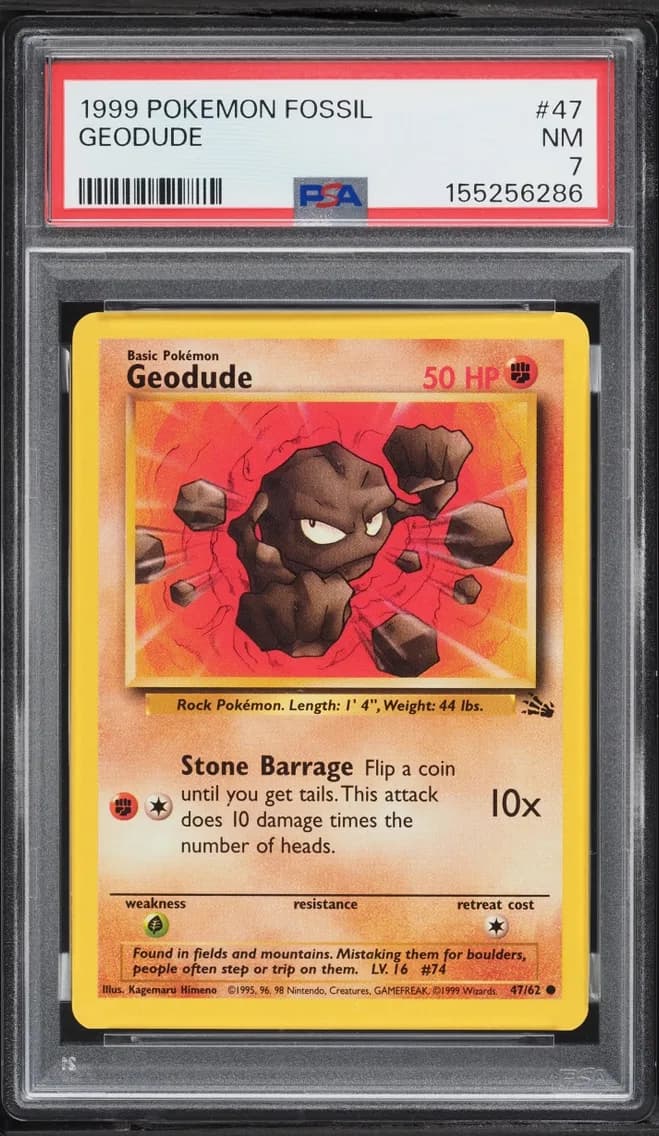 Fossil Geodude NRMT, Fossil, PSA 7
