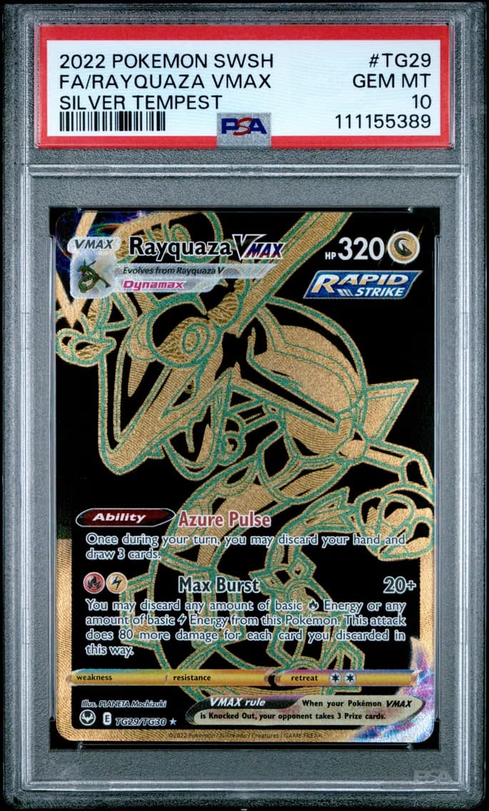 Rayquaza VMAX, Sword & Shield Silver Tempest, PSA 10